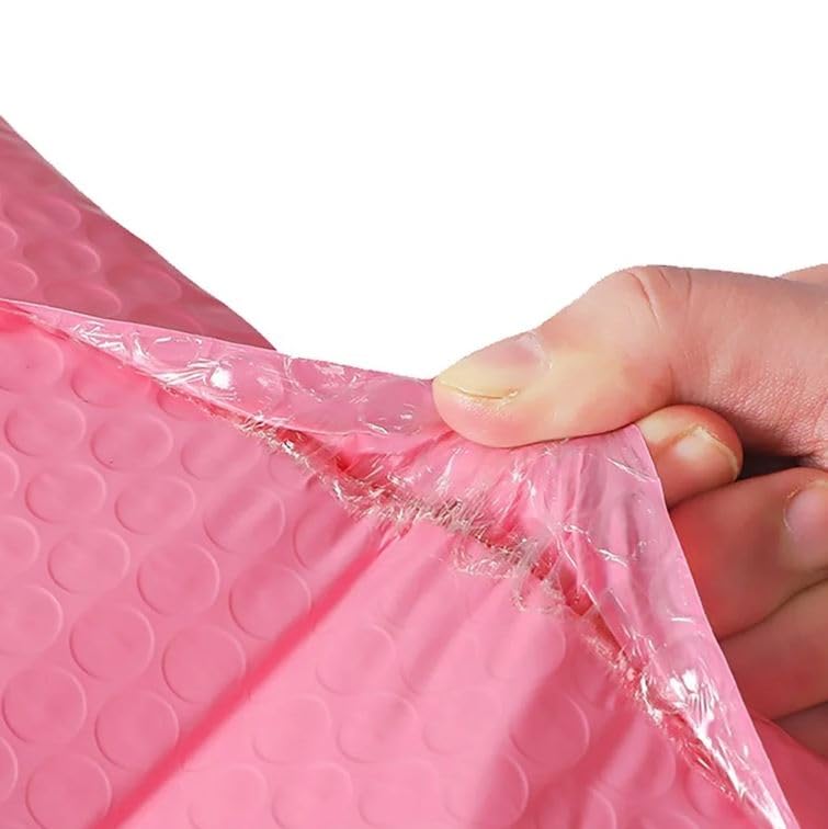 DowDew Water Resistant Bubble Envelope Mailers [10 Pack] 6 inch x 9 inch #0 Pink Poly Padded Shipping Envelopes Self Sealing Cushioned Packaging Bags - Image 3