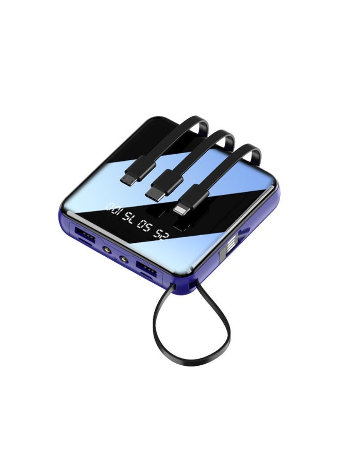 Mini Portable 10000mAh Power Bank with Built-in Cable and Digital Display - Universal Charger for Phones - Image 1