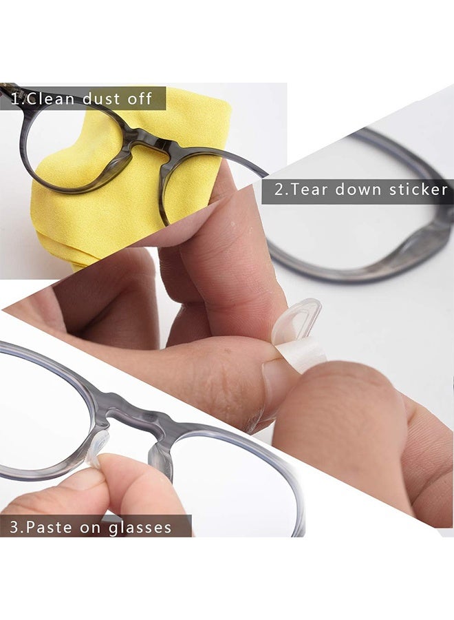 Adhesive Nose Pad, 20 Pairs Eyeglass Nose Pads Stick On Silicone Anti-Slip for Glasses Sunglasses Thin Nose Pads Eyeglasses (10-Black & 10-Clear) - Image 5