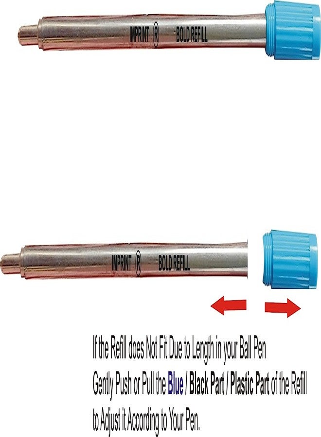 إمبرينت عبوات حبر جاف من إمبرينت | عبوات زرقاء بآلية لولبية | تناسب معظم أقلام الحبر الجاف ذات آلية اللف | عبوة من 5 قطع | حبر أزرق - Image 5