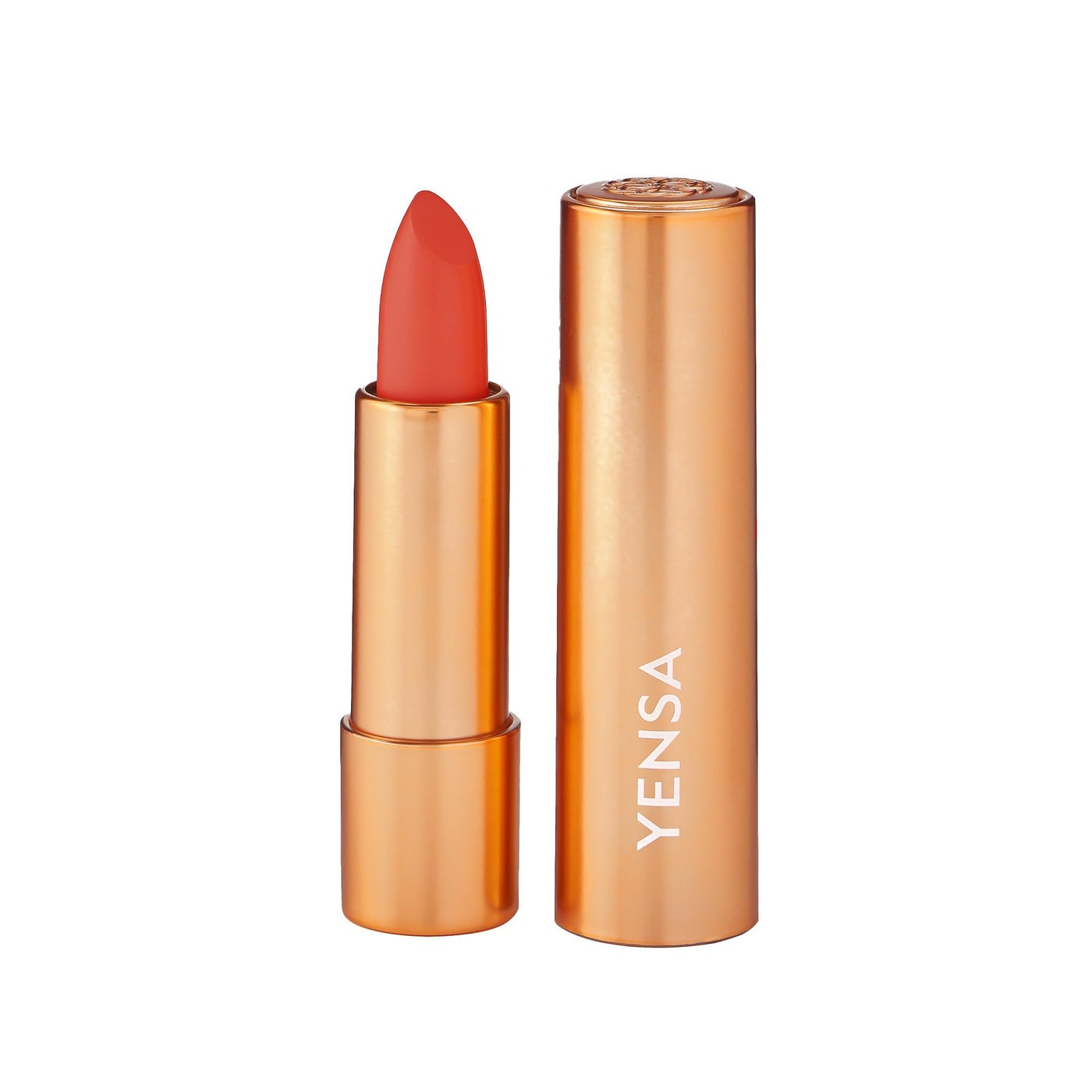 YENSA Vibrant Silk Hydrating Lip Stick Long Lasting Lipstick with Hyaluronic Acid Vitamin E Super Oils High Pigment Color Semi Glossy Finish Moisturizing Formula Fire 012 oz