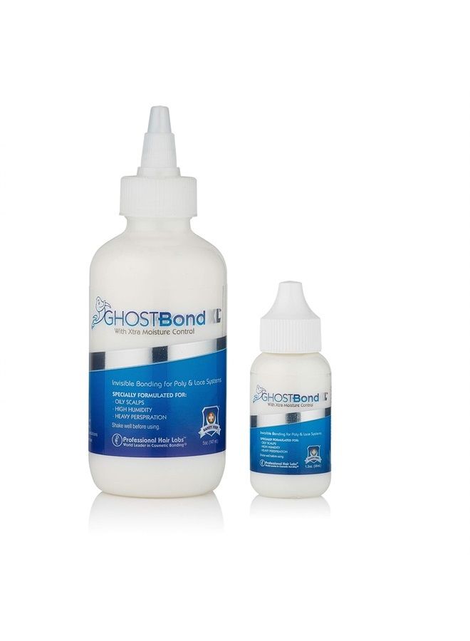 GHOSTBOND XL Hair Replacement Adhesive 5oz- Invisible Wig Bonding Glue: Water & Oil-Resistant, Non-Toxic, Light Hold for Secure and Natural-Looking Poly and Lace Hairpiece, Wigs & Toupee Systems