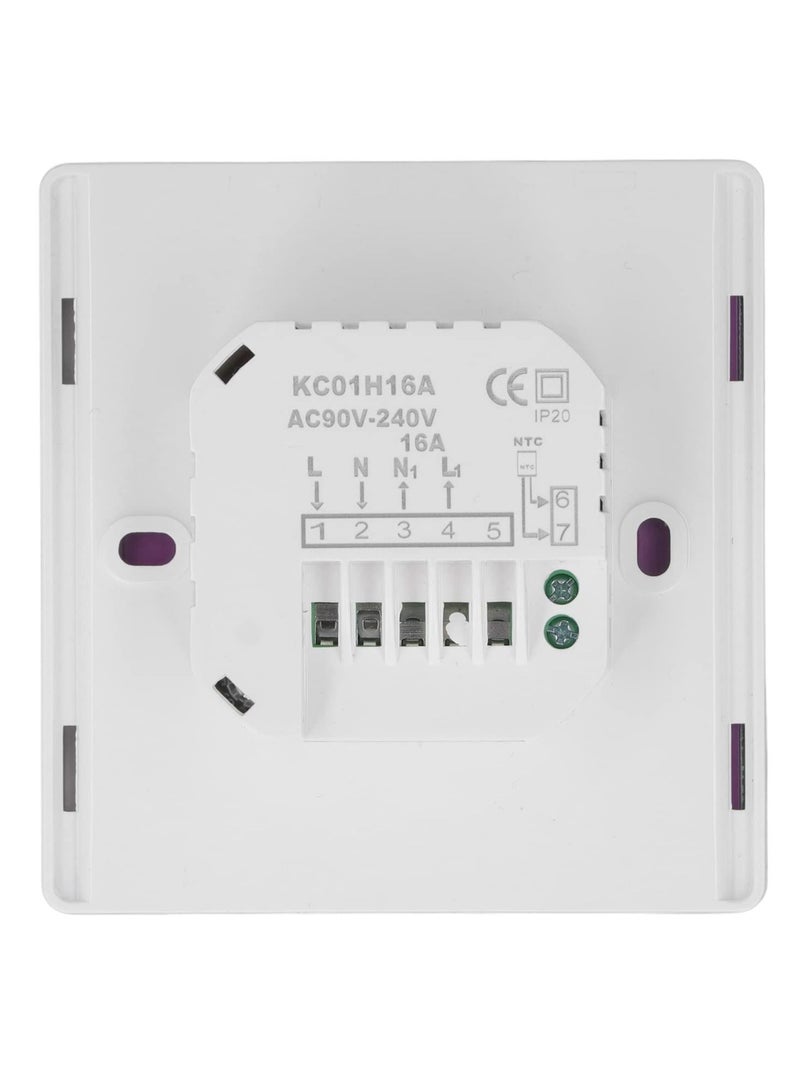 Smart Thermostat, 16A LCD Display Non Programmable Thermostat for Home, Digital Thermostat with NTC Temperature Sensor, 2 Wire Thermostat for Heat Control, Ideal for Smart Home - Image 4