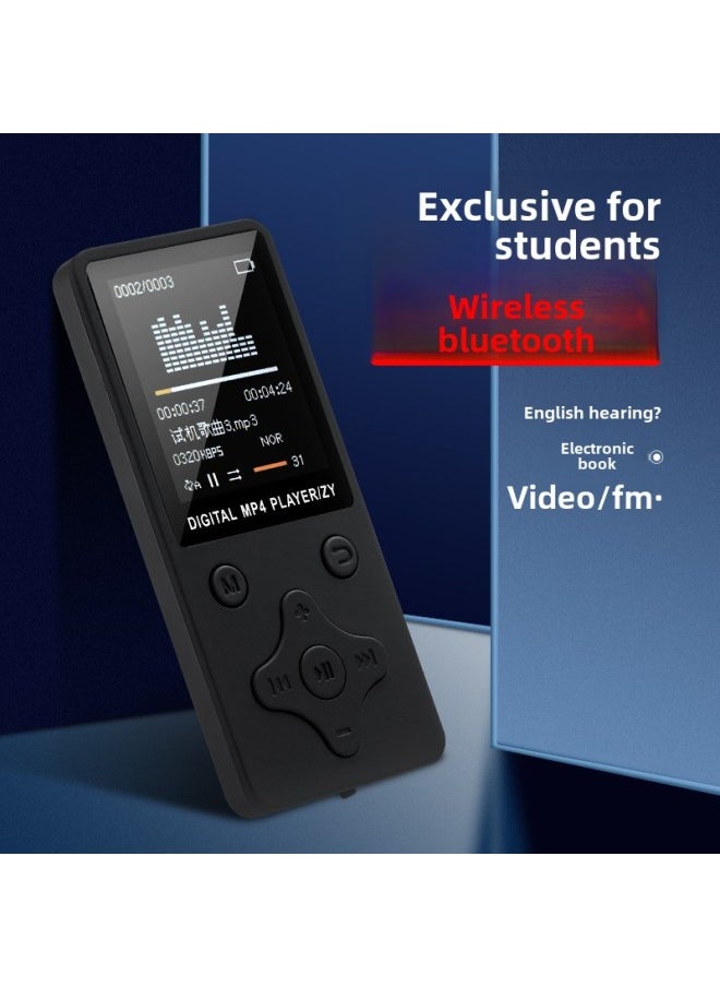 Generic - Bluetooth Mp3 Player Mp4 Thin Mini Student Portable Lossless Music Listening To Songs Portable Wholesale-Body Color:White-Memory Capacity:Card Bluetooth (round Key) - Image 1