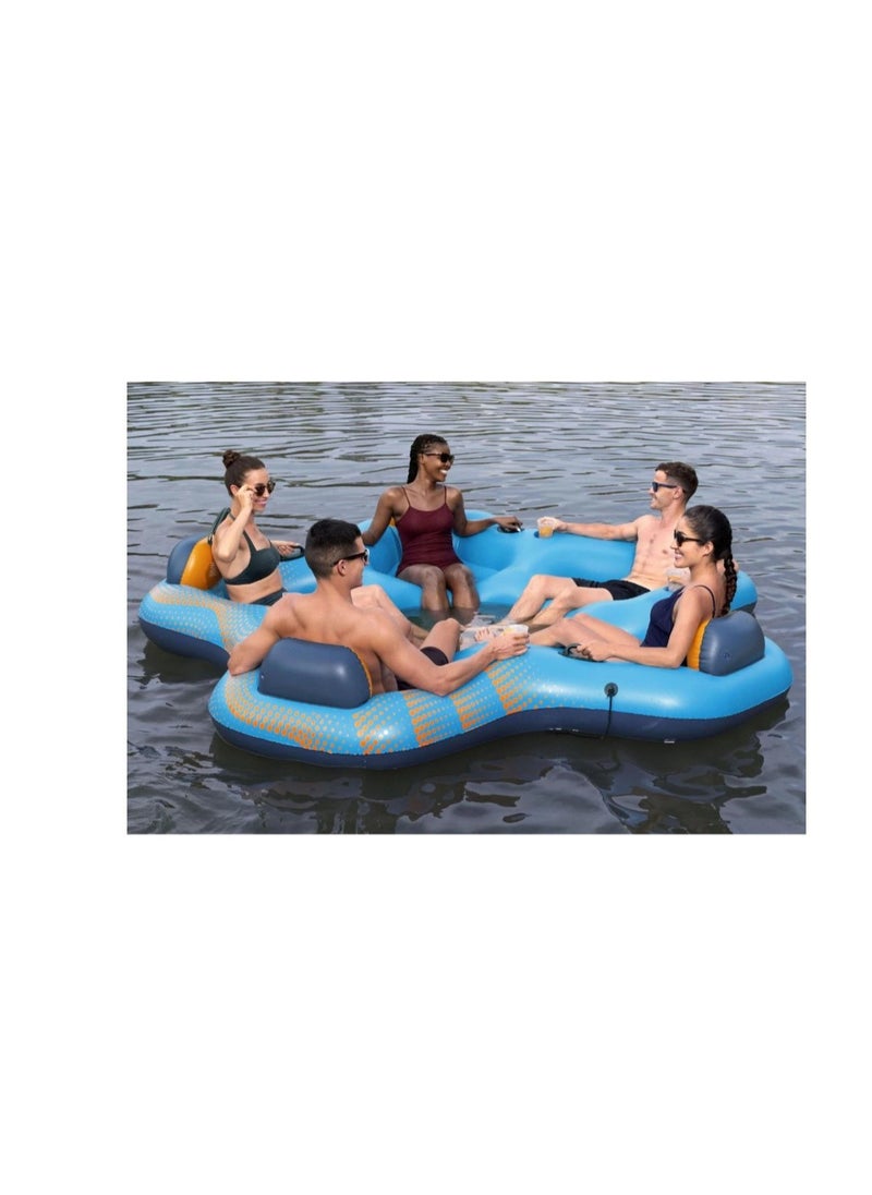 Bestway Bestway Inflatable PVC 3.00m x 2.87m Five Seater Party Floating Day Drifter Island- No:43842  - Image 3