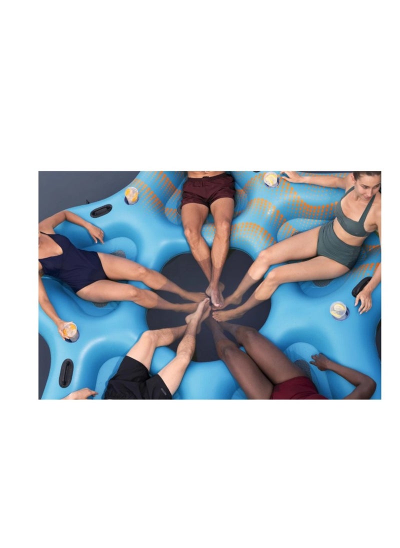 Bestway Bestway Inflatable PVC 3.00m x 2.87m Five Seater Party Floating Day Drifter Island- No:43842  - Image 4