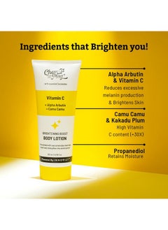 Chemist at Play Brightening Body Lotion With Ceramides | Alpha Arbutin Camu Camu & Vitamin C | All Skin Types | For Bright Moisturized & Glowing Skin | 200 Ml  - Image 3