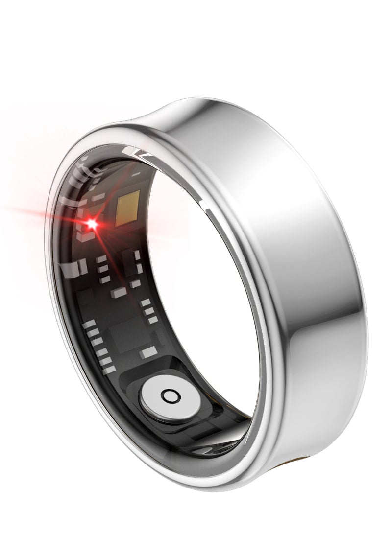 general Smart Ring SR05 for Heart Rate BlodOxygen Sleep Monitoring all Weather Motion Calculation 24-hour Health Monitoring Protect Your Health Bright Silver No.21 - Image 2