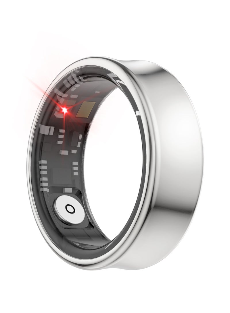 general Smart Ring SR05 for Heart Rate BlodOxygen Sleep Monitoring all Weather Motion Calculation 24-hour Health Monitoring Protect Your Health Bright Silver No.21 - Image 4