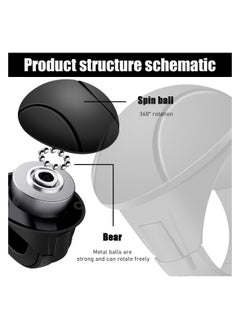 FASHION MANIA Steering Wheel Knob for Car,Tractor Spinner Wheel Accessories Non-slip Steering Handle  - Image 2