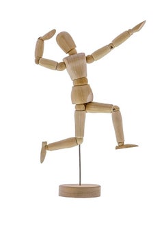 Generic Artists Wooden Manikin Jointed Mannequin, 16" Sketching Drawing Articulated Jointed Mannequin Wooden Artists Manikin for Art Drawing Human Figure  - Image 1