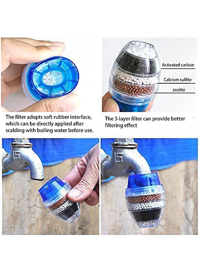 3 Pack Faucet Mount Filters,Faucet Water Filter Purifier Kitchen Tap Filtration Activated Carbon Removes Chlorine Fluoride Heavy Metals Hard Water for Home Kitchen Bathroom - Image 4