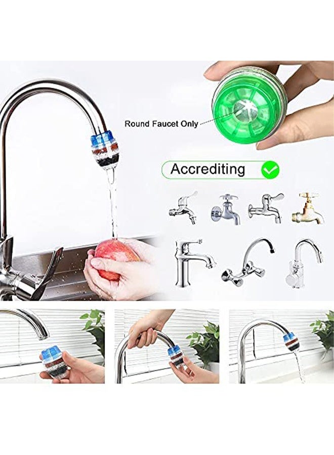 3 Pack Faucet Mount Filters,Faucet Water Filter Purifier Kitchen Tap Filtration Activated Carbon Removes Chlorine Fluoride Heavy Metals Hard Water for Home Kitchen Bathroom - Image 3