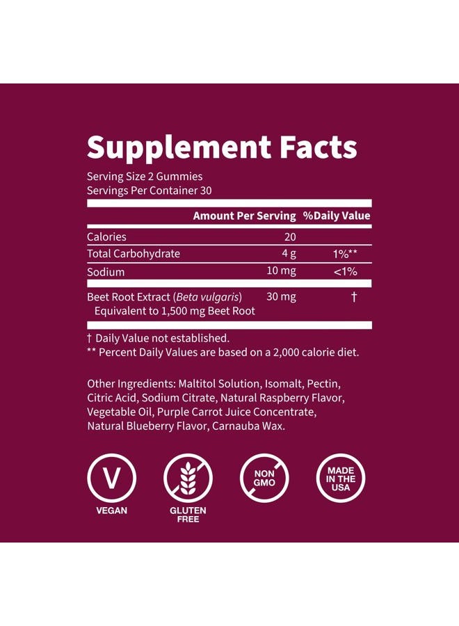 WellPath Beet Root Gummies (Sugar Free) 1500mg – Blueberry Flavor | Beet Gummies for Blood Pressure Support | Tasty Beets Chewables Super Nitric Oxide for Bloodstream | - Image 5