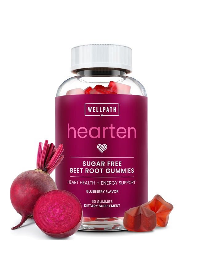 WellPath Beet Root Gummies (Sugar Free) 1500mg – Blueberry Flavor | Beet Gummies for Blood Pressure Support | Tasty Beets Chewables Super Nitric Oxide for Bloodstream | - Image 1