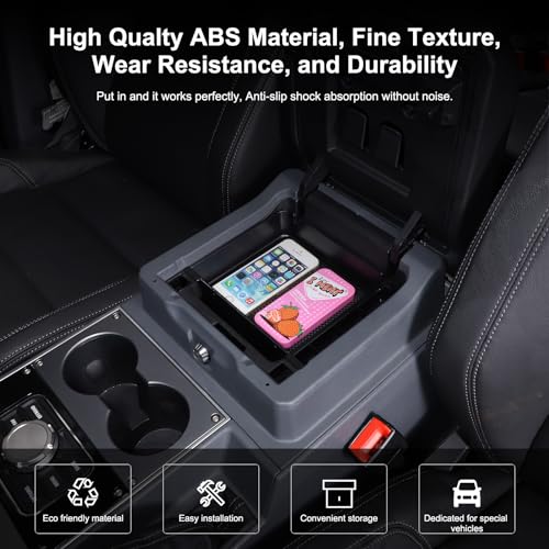 Bekantogy Car Armrest Storage Box Tray Compatible with INEOS Grenadier 2022 2023 2024 2025 Center Console Armrest Organizer Storage Box Tray With Anti-Slip Mat ABS Accessories - Image 3