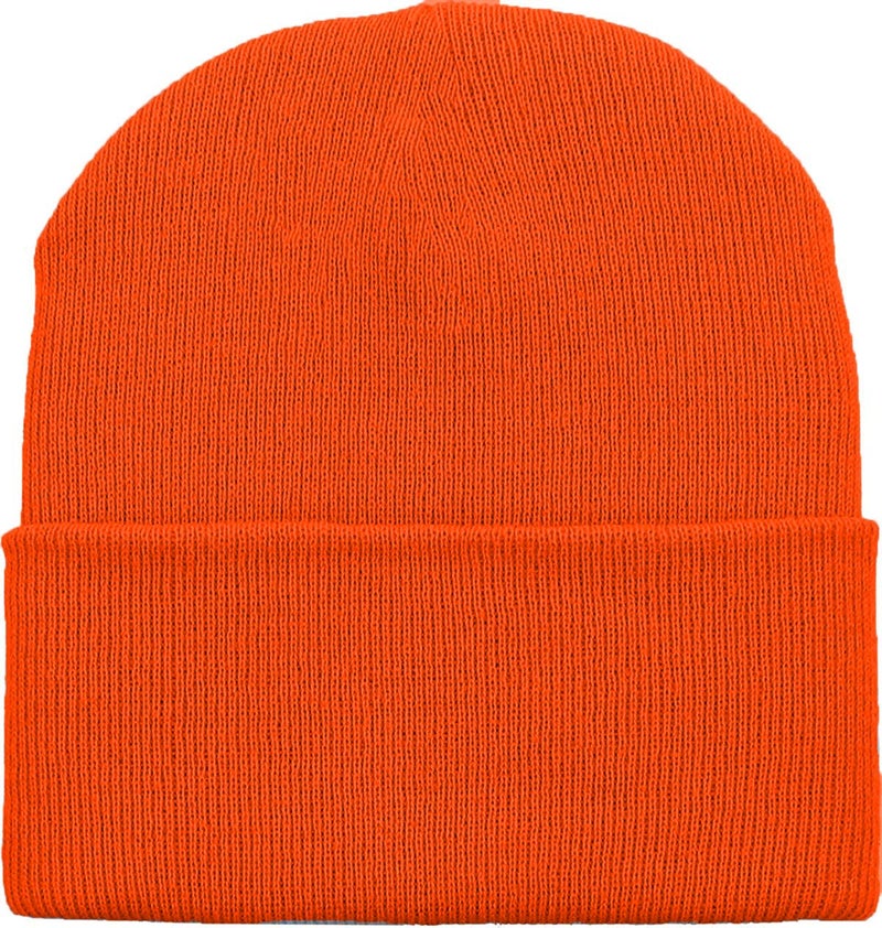 THE BLAZZE 2015 Winter Beanie Knit Hats for Men & Women - Oversized Long Slouch Beanie Cap - Warm & Soft Cold Weather Toboggan Caps (Pack Of 1, Orange) - Image 2