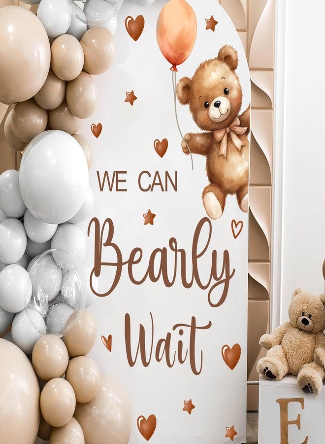 HATARU Baby Shower Sign Decorations Decal We Can Bearly Wait Sign for Backdrop Gender Reveal Party Decoration for Balloon Arch Boy or Girl Sticker Baby Bear Welcome Signs for Pregnancy Party Photo Background - Image 1
