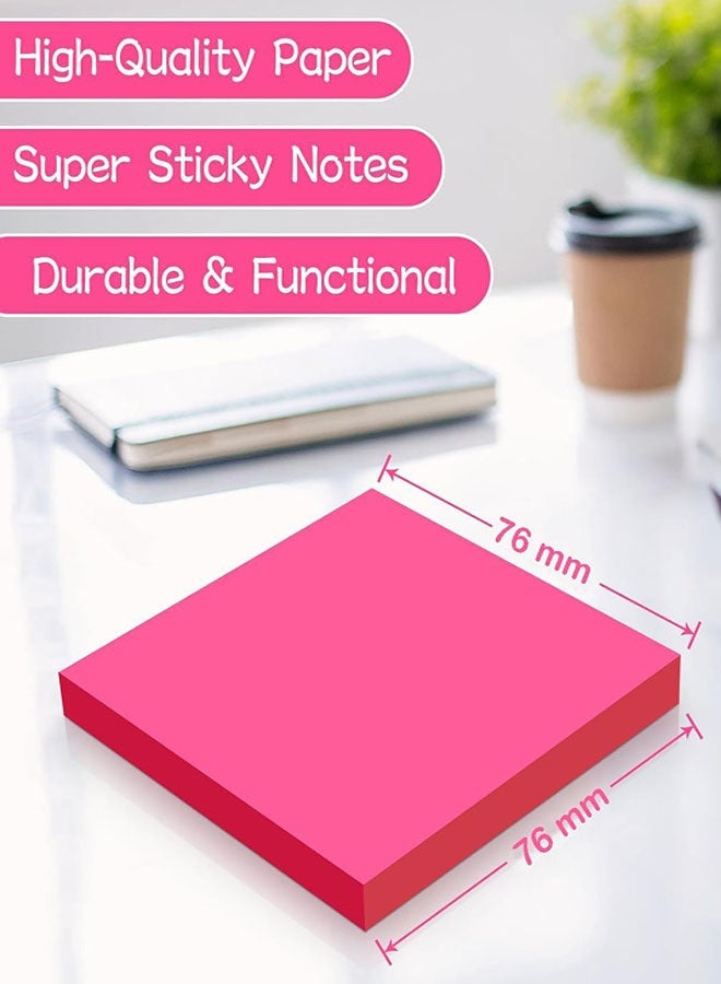 800 Sheets Sticky Notes, 3x3 Inches Self-Stick Pads, Super Sticking Power Pads, Strong Adhesive Sticky Notes for Office, Home, School (8 Pack) - Image 2