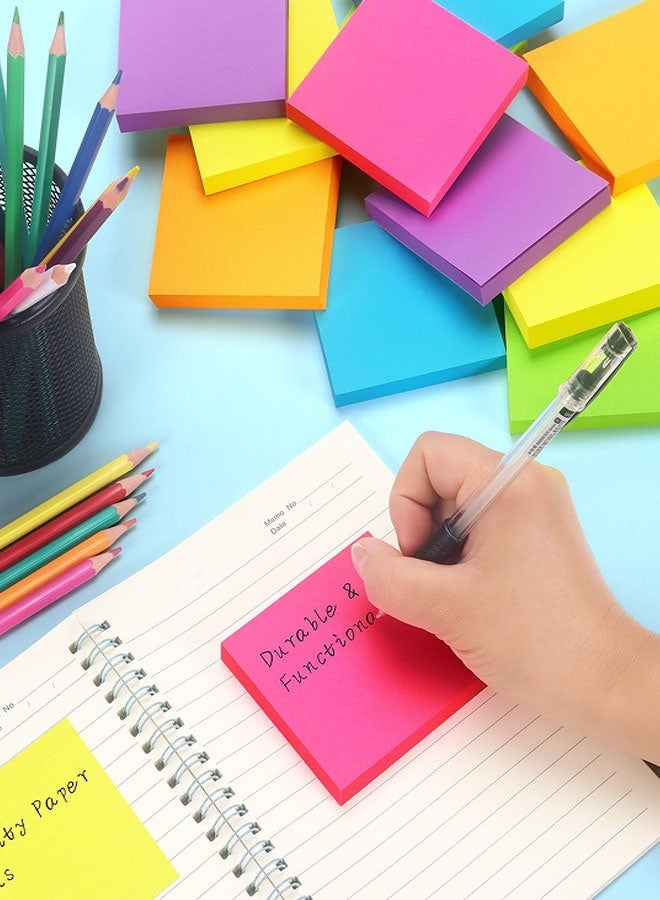 800 Sheets Sticky Notes, 3x3 Inches Self-Stick Pads, Super Sticking Power Pads, Strong Adhesive Sticky Notes for Office, Home, School (8 Pack) - Image 4
