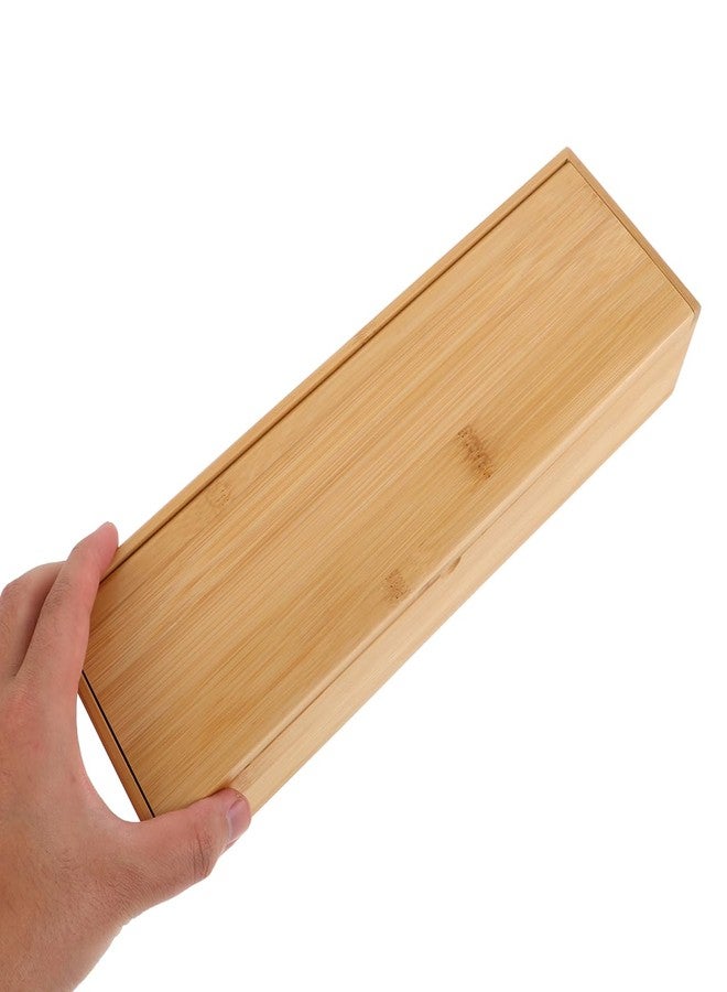 DEARMAMY Flatware Wood Tray with Lid Kitchen Cutlery Utensil Drawer Organizer Bamboo Chopsticks Box Case Silverware Countertop Storage Container for Tableware - Image 3