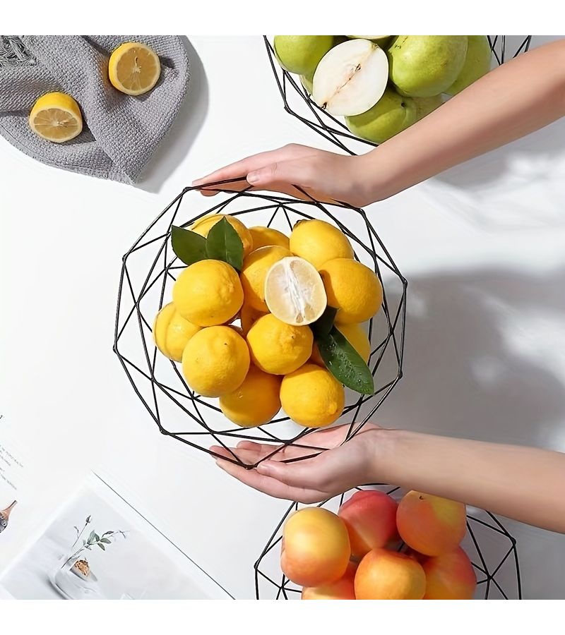 1 Piece Metal Wire Fruit Basket Type A For Kitchen Fruits And Vegetables Storage - Image 1
