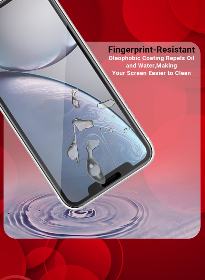 CATANES (For Apple iPhone XR) 3Packs,  Screen Protector Shockproof Anti Bubble Tempered Glass - Clear - Image 5