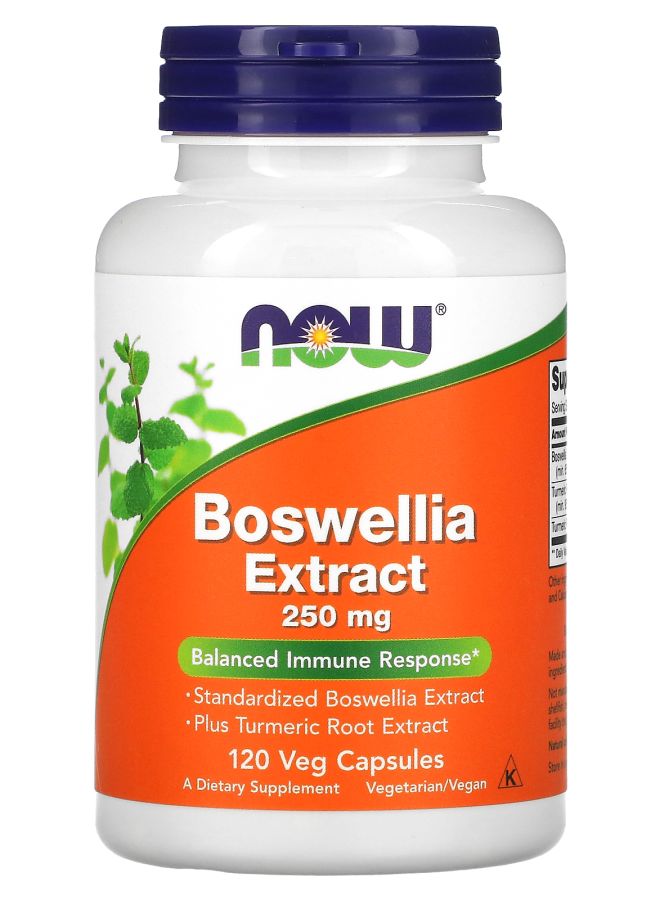 now Boswellia Extract 250 mg 120 Veg Capsules