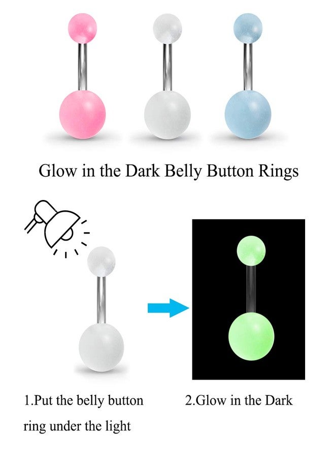 Ftovosyo 12PC Belly Button Rings Banana Barbells 14G Surgical Steel Bar Mix Color Body Piercing Jewelry for Women Pink Black - Image 2