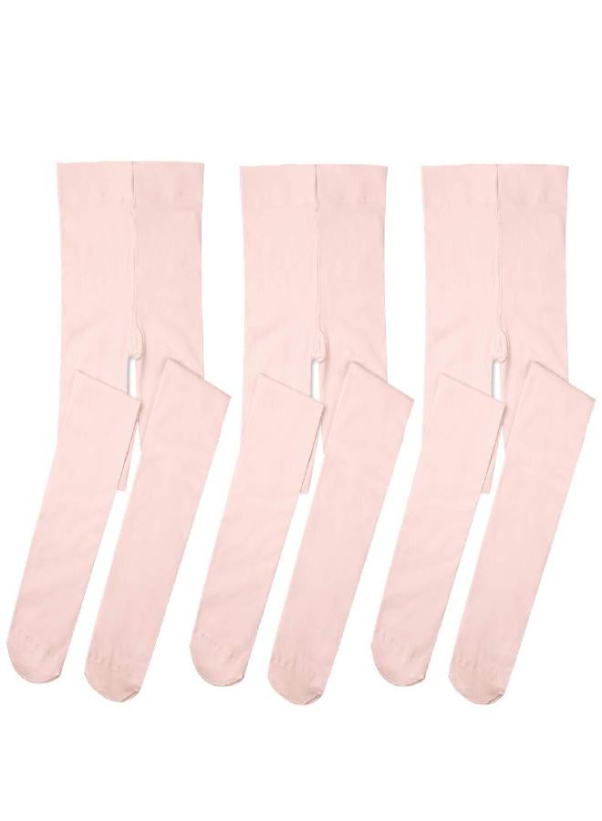 Stelle Stelle Girls Ballet Dance Students School Footed Tight (Toddler/Little Kid/Big Kid) (3-pack-ballet Pink, 4-6 Years) - Image 1