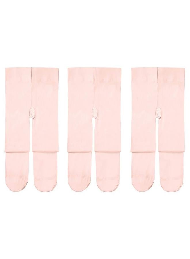 Stelle Stelle Girls Ballet Dance Students School Footed Tight (Toddler/Little Kid/Big Kid) (3-pack-ballet Pink, 4-6 Years) - Image 2