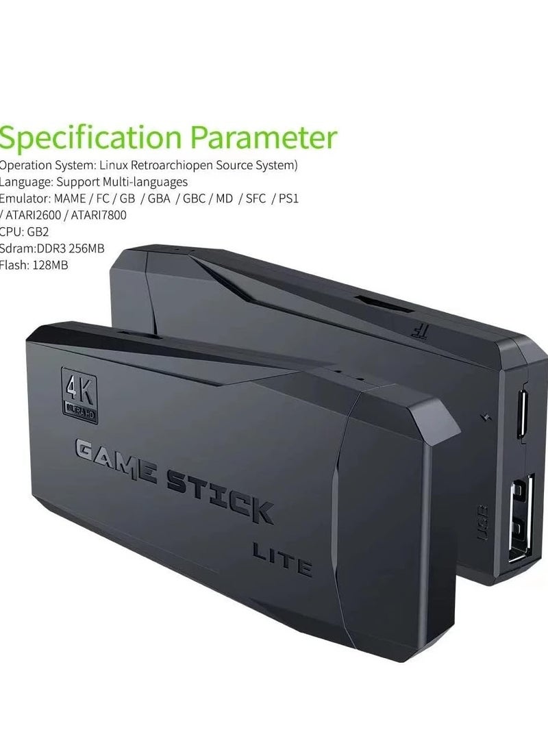 ELTRAZONE كونسول الألعاب الرجعية ELTERAZONE 64G، كونسول ألعاب كلاسيكية عالية الدقة، أكثر من 10000 لعبة مدمجة، كونسول 9 محاكيات، إخراج HDMI لألعاب الفيديو على التلفاز، كونسول ألعاب عالية الدقة مع وحدتي تحكم لاسلكيتين 2.4G - Image 4