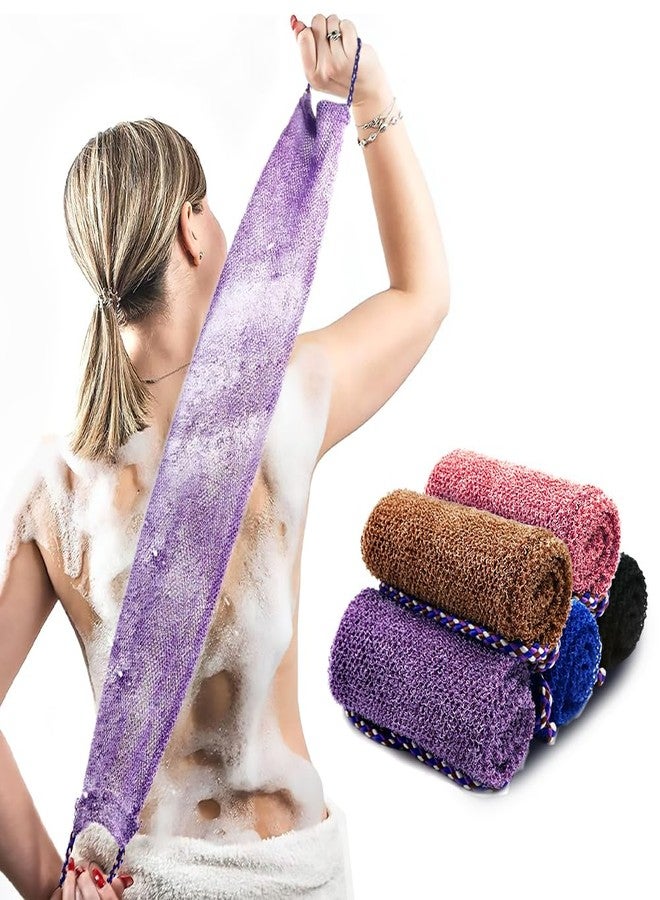 Dr.Pedi 5 Pieces African Net Sponge with Handles Long African Exfoliating Net Washcloth Bath Sponge Net Cloth Wash Net Body Back Scrubber for Shower Loofah - Image 1