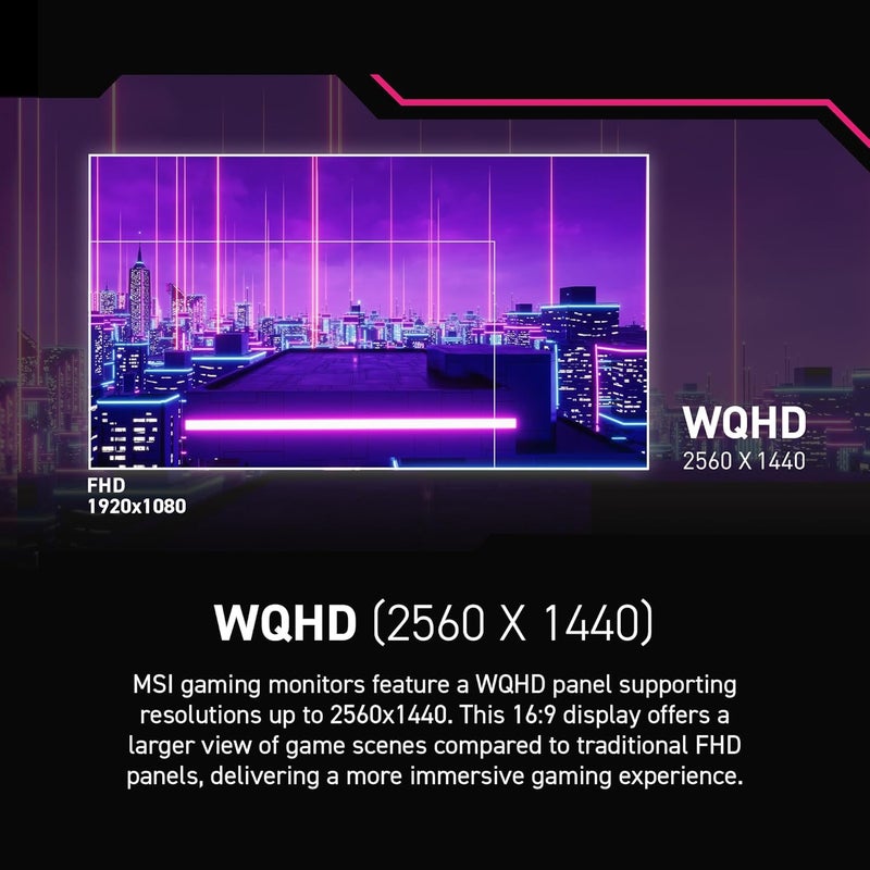 إم اس أي MSI MPG 275CQRXF 27-Inch QHD Curved Gaming Monitor with 240Hz Refresh Rate and Adaptive-Sync - Image 2