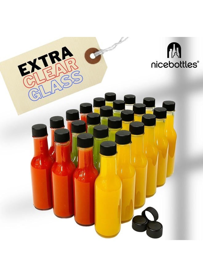 nicebottles Hot Sauce Bottles with Red Caps & Shrink Bands, 5 Oz - Case of 12 - Image 4