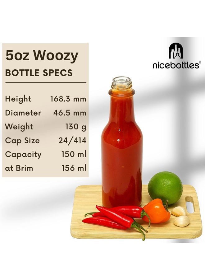 nicebottles Hot Sauce Bottles with Red Caps & Shrink Bands, 5 Oz - Case of 12 - Image 3