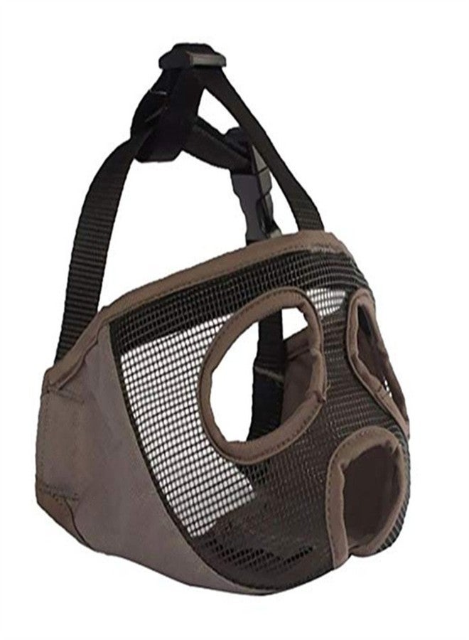 JYHY Short Snout Dog Muzzle- Adjustable Breathable Mesh Bulldog Muzzle for Biting Chewing Barking Training Grooming Dog Mask,Grey(Eyehole) M - Image 2