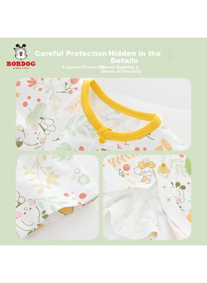 Babu Bean Baby Summer Thin Cotton Romper Newborn Short Sleeve Outing Bodysuit Hug Clothes Crawling Clothes Summer Outfit - Image 5