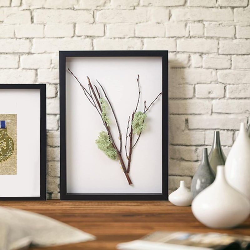 4x6 Small Shadow Box Frame Display Case , Display Case Box for Memorabilia, Medal, Wedding Memories, Crafts, Tickets and Photos (Black, 4x6) - Image 4