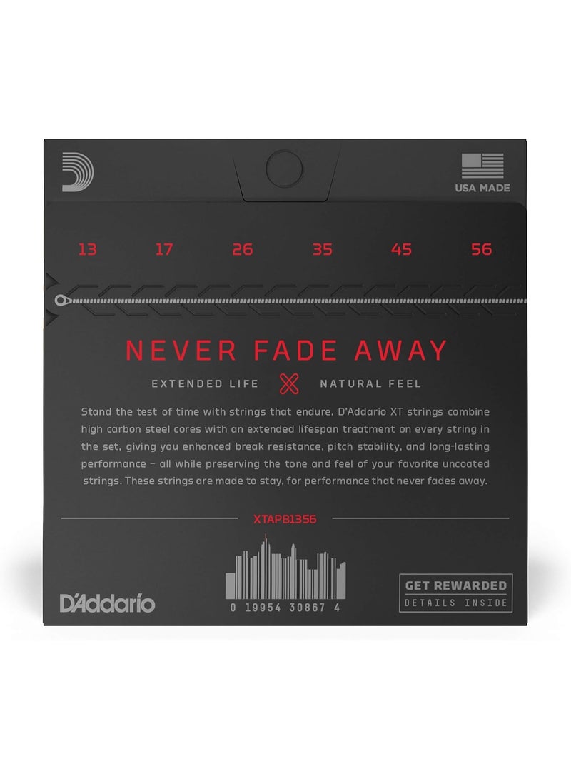 D'Addario XTAPB1356 XT Phosphor Bronze Acoustic Guitar Stringse, Medium, 13-56 - Image 2