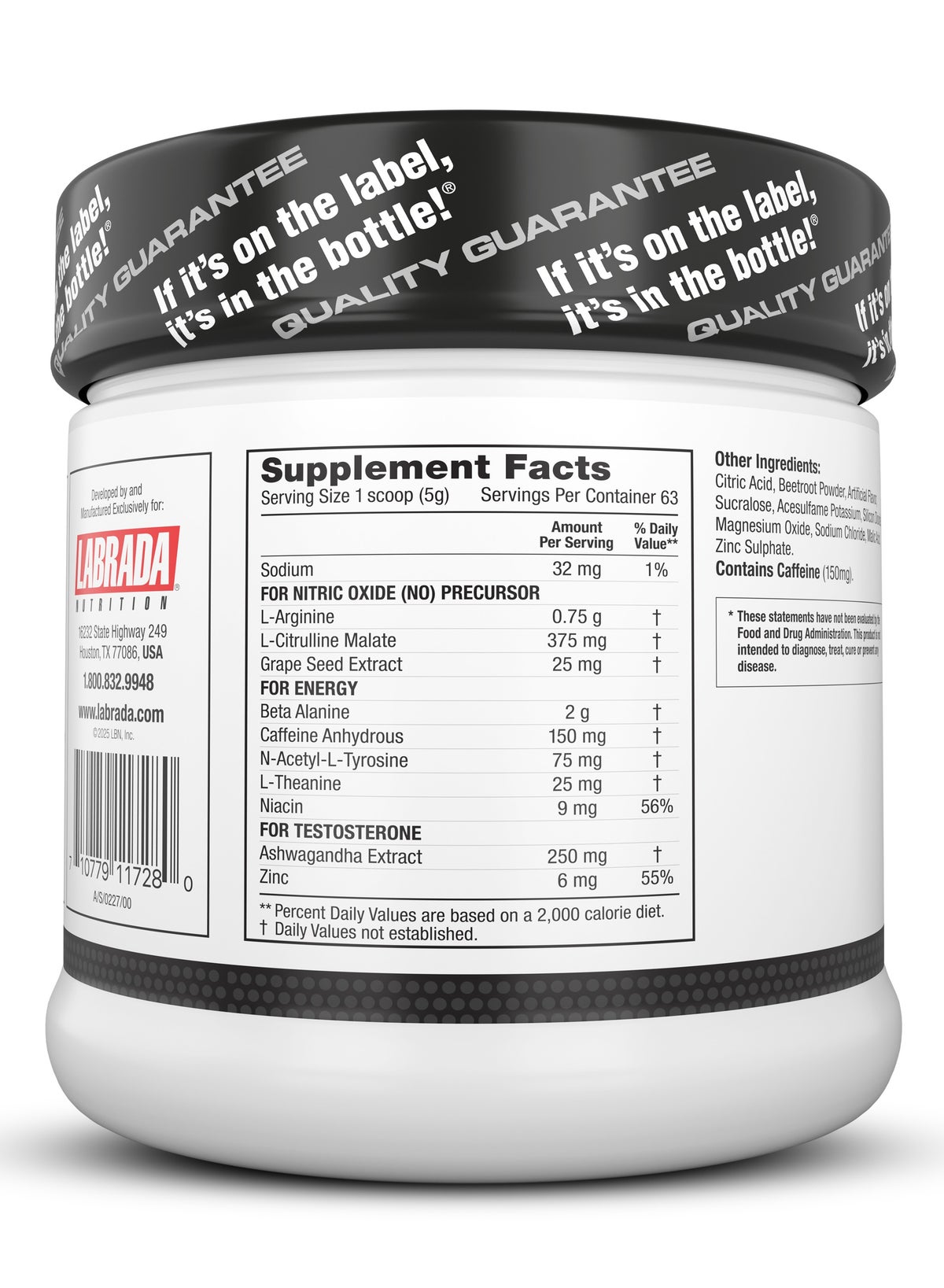 Labrada Super Charge 63 Servings 315G Cranberry