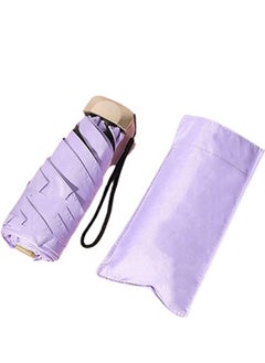 Folding Umbrellas Travel Pocket Umbrella Small Mini Umbrella Light Compact Design Perfect for Travel Lightweight Portable Parasol Outdoor Summer Sun Rain Umbrellas Windproof Water Repellent