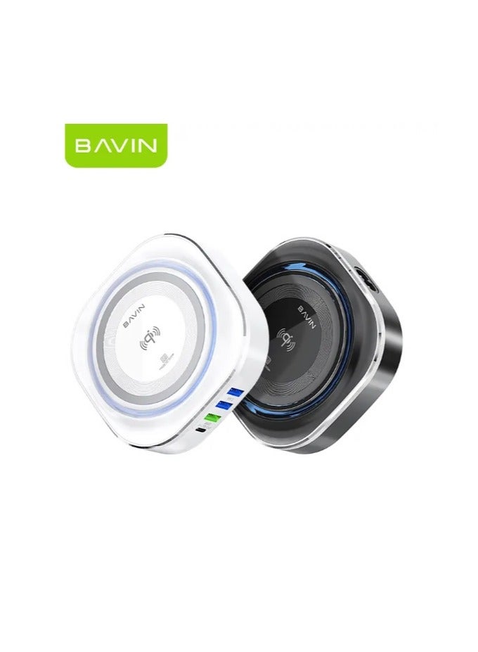 Bavin Desktop Wireless charger 45W -  5 IN 1 - Image 3