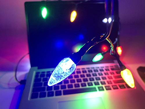 Intotal Holiday LED Christmas Lights Charging Cable, USB and Bulb Charger, 50 Inch 10 LED Multicolor Christmas Cable for Phone 5 5s 6 6plus 6s 6s Plus 7 7plus 8 8plus X XR XS XS Max 11Pro Max etc (2pcs) - Image 4