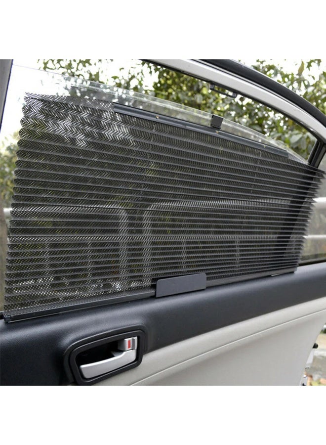 عسافكو  Assafco مظلة شمسية للنافذة الجانبية – قطعتان – ستارة سيارة قابلة للطي تلقائيًا بلون أسود، حماية من الشمس والأشعة فوق البنفسجية، سهلة التركيب ومناسبة لمعظم أنواع السيارات - Image 2