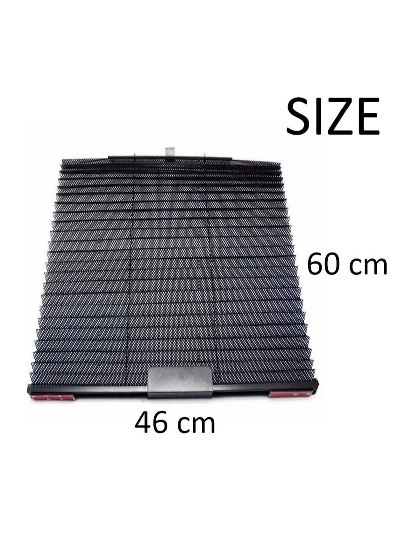 عسافكو  Assafco مظلة شمسية للنافذة الجانبية – قطعتان – ستارة سيارة قابلة للطي تلقائيًا بلون أسود، حماية من الشمس والأشعة فوق البنفسجية، سهلة التركيب ومناسبة لمعظم أنواع السيارات - Image 4