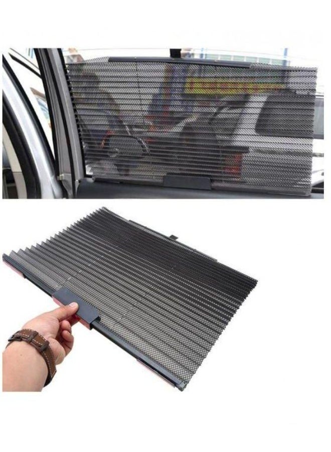 عسافكو  Assafco مظلة شمسية للنافذة الجانبية – قطعتان – ستارة سيارة قابلة للطي تلقائيًا بلون أسود، حماية من الشمس والأشعة فوق البنفسجية، سهلة التركيب ومناسبة لمعظم أنواع السيارات - Image 1