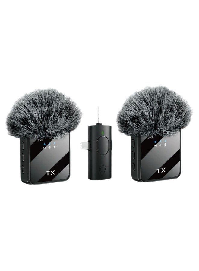 Wireless Lavalier Microphone 2.4G with DSP & ANC Noise Cancellation – Clip-On Mic for Vlog, Live Streaming, Interview & Outdoor Recording - Image 1