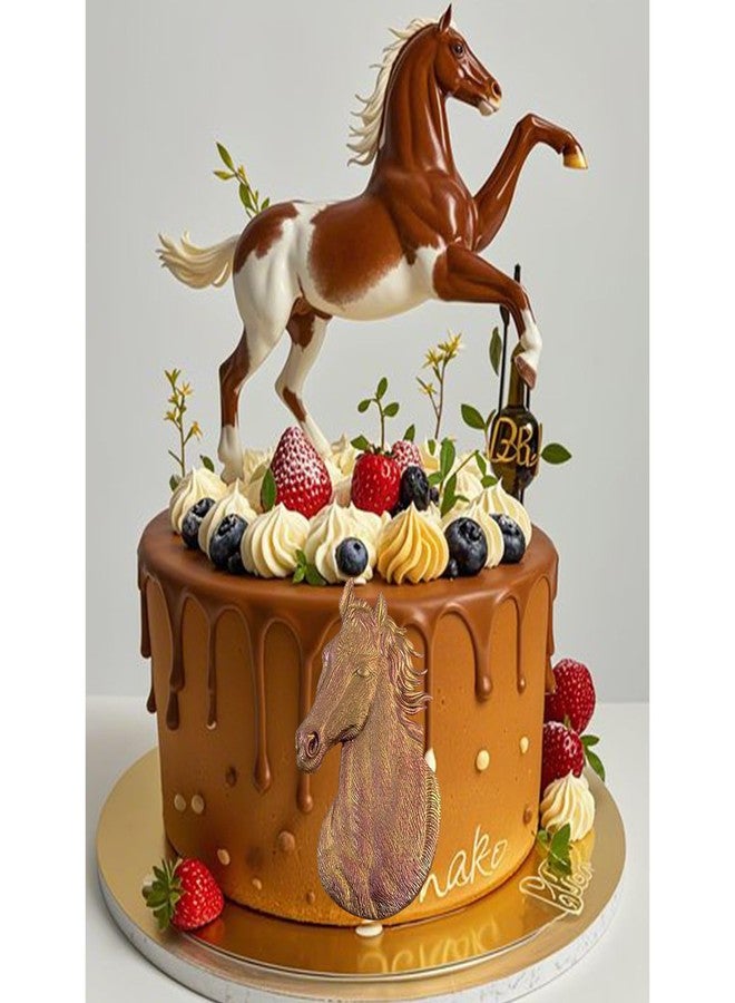 Caregene Horse Resin Mold Horse Head Shaped Cake Molds Running Horses Silicone Chocolate Mold for Resin Casting Cake Decorating Fondant Candy Cupcake Topper Gum Paste Polymer Clay Set Of 2 - Image 4