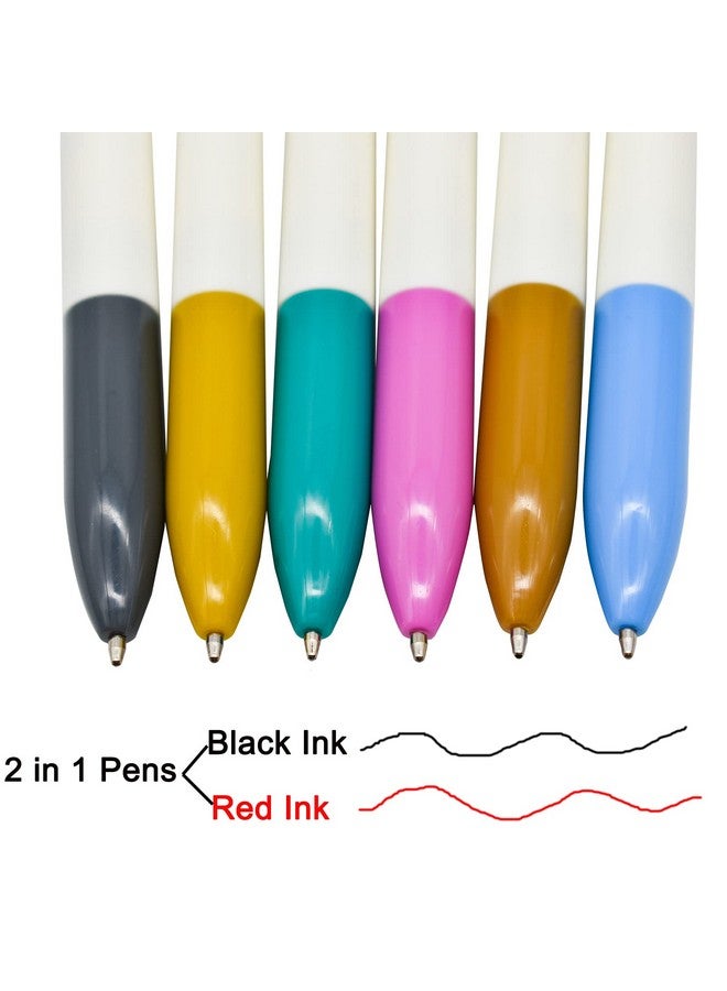 مايداهوي 12 قطعة من أقلام الحبر الجاف على شكل كلب لطيف على شكل جرو حيوان كرتوني لطيف 2 في 1 أقلام قابلة للسحب باللون الأسود والأحمر حبر جل تصميم محمول لطلاب المدارس الأولاد - Image 4